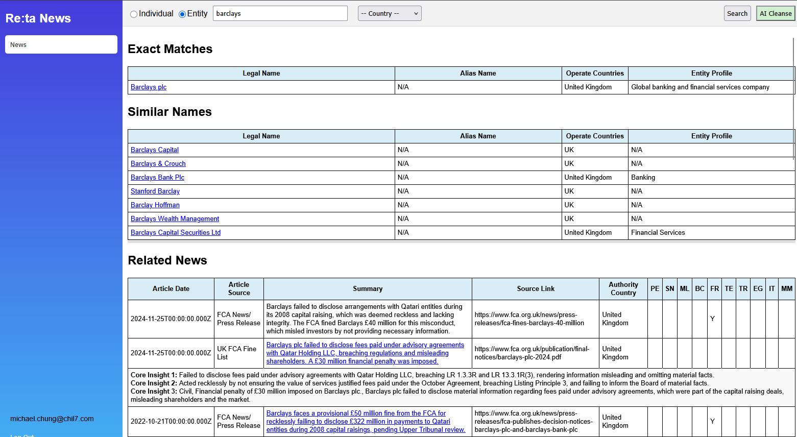 Re:ta News product screenshot